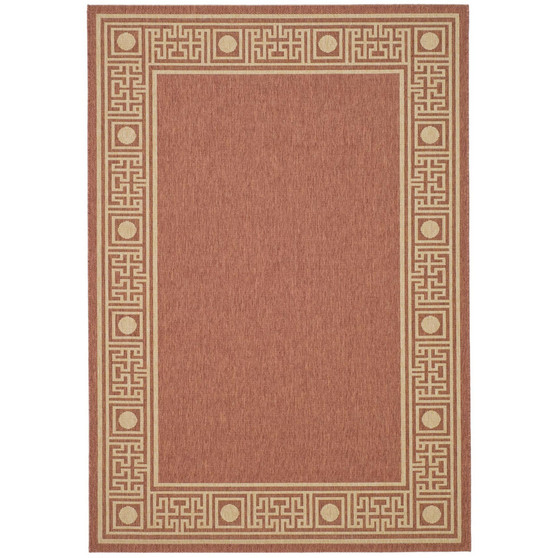 Courtyard Rust and Sand 2'7" x 5' Outdoor Area Rug