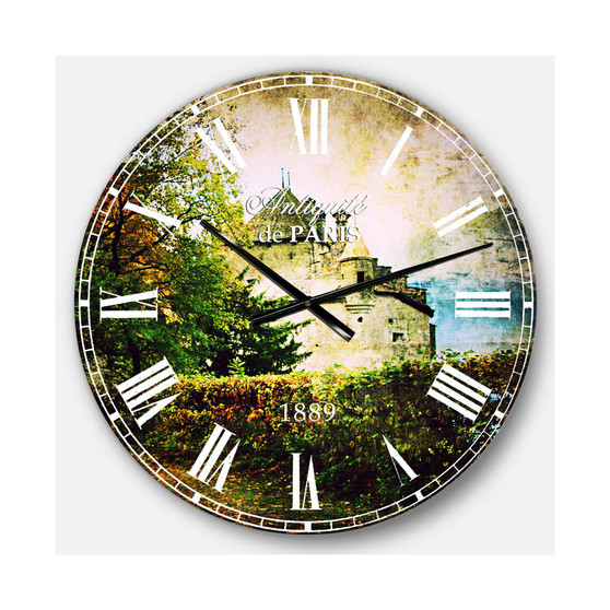 Landscape Oversized Round Metal Wall Clock