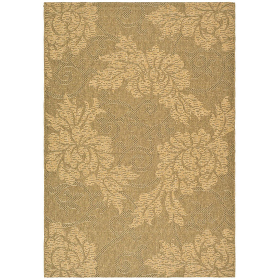 Courtyard Gold and Natural 6'7" x 9'6" Outdoor Area Rug