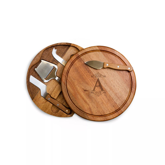 Monogram Circo Cheese Cutting Board Tools Set