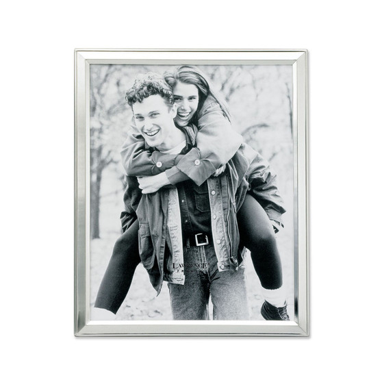 Brushed Silver Plated Metal Picture Frame - 4" x 6"