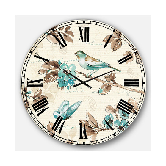 Cottage Oversized Metal Wall Clock - 36 x 36
