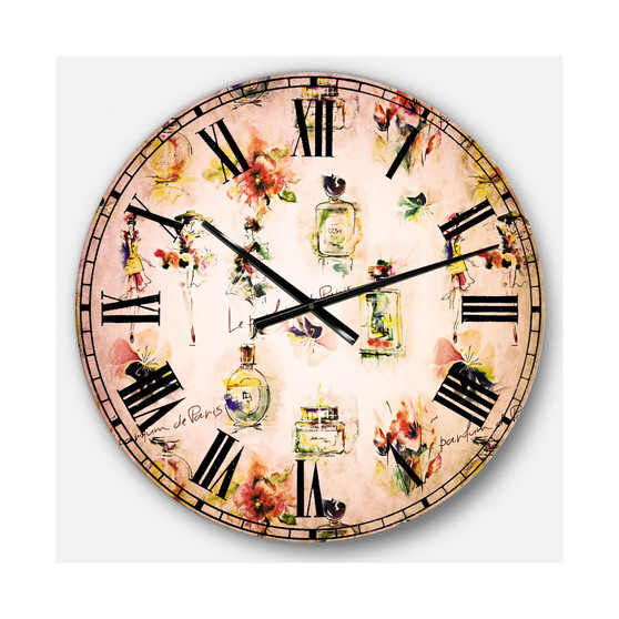 Abstract Oversized Round Metal Wall Clock