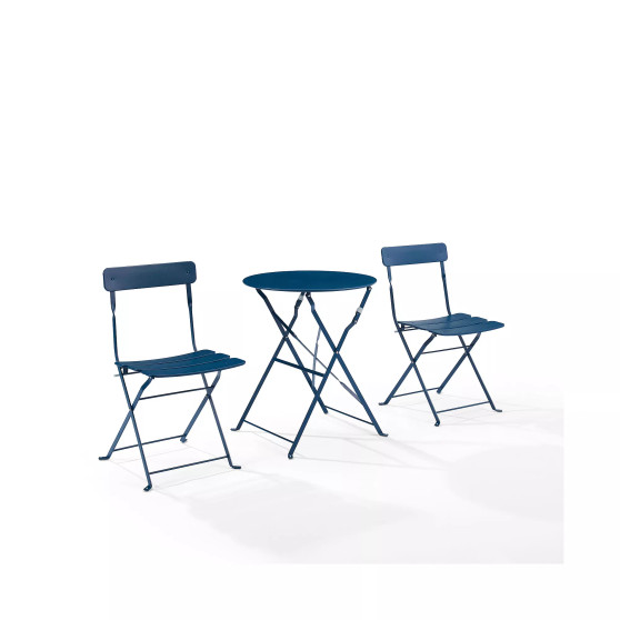Karlee 3 Piece Indoor Outdoor Metal Bistro Set