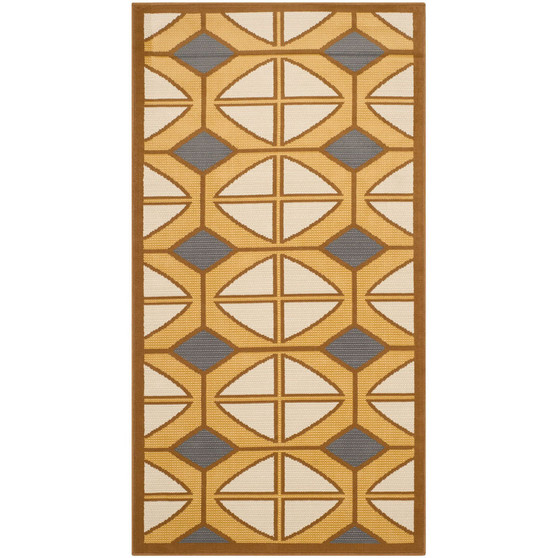 Hampton Camel and Ivory 2'7" x 5' Outdoor Area Rug