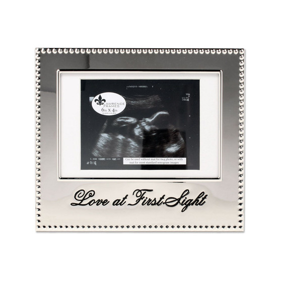 Love at First Sight Sonogram Frame - 3.25"  By 4.25"  Opening - 4" x 6"