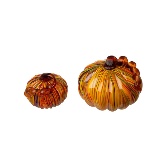 Striped Short Pumpkin, Set of 2