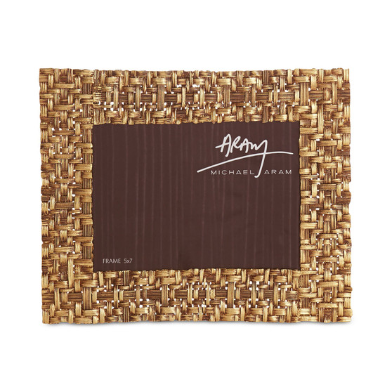 Antique Gold-Tone 5" x 7" Palm Frame