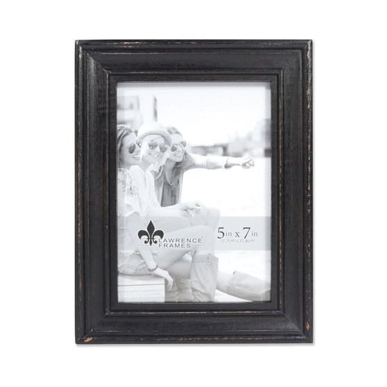 Durham Weathered Black Wood Picture Frame - 5" x 7"