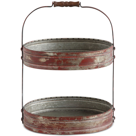 Two-Tier Red Tray