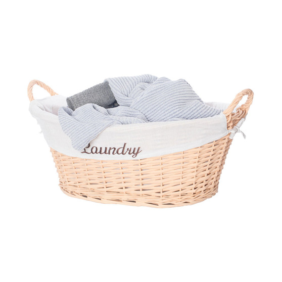 Willow Laundry Hamper Basket with Liner and Side Handles