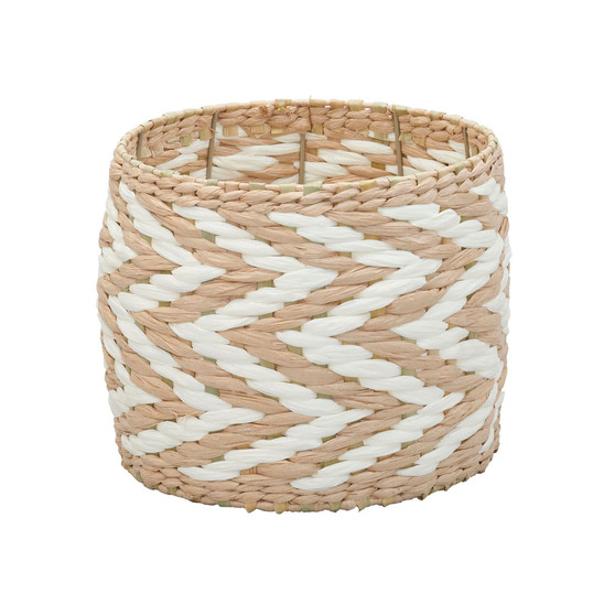 Zee Basket, Natural and White