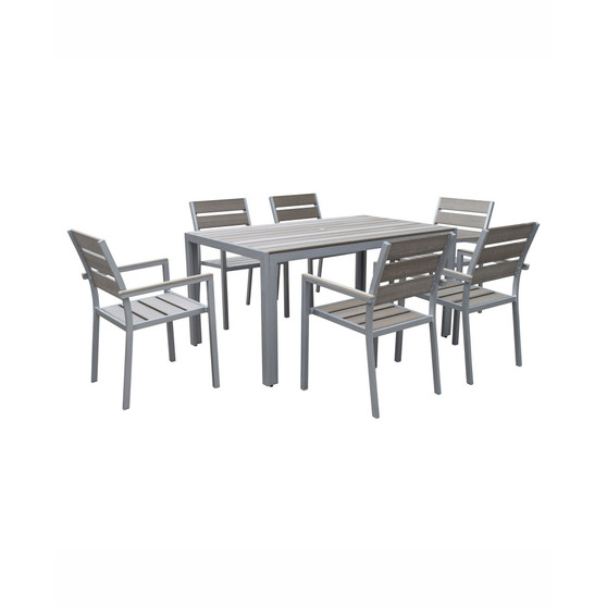 Distribution Gallant 7 Piece Sun Bleached Outdoor Dining Set