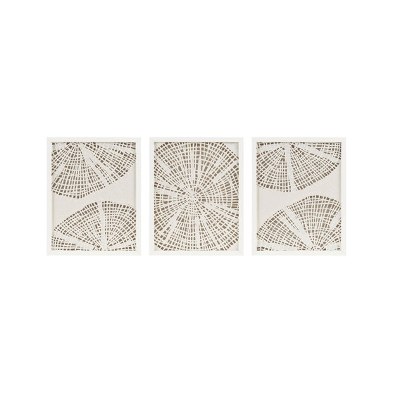 Solana Coastal Rice Paper Framed Shadow Box Set, 3 Piece