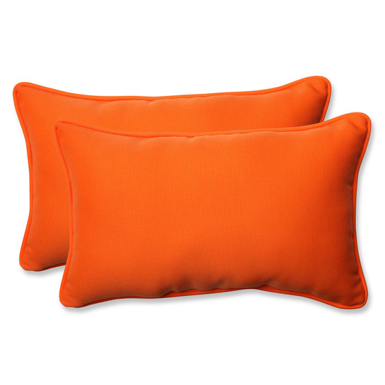 Sundeck Orange Rectangular Throw Pillow, Set of 2