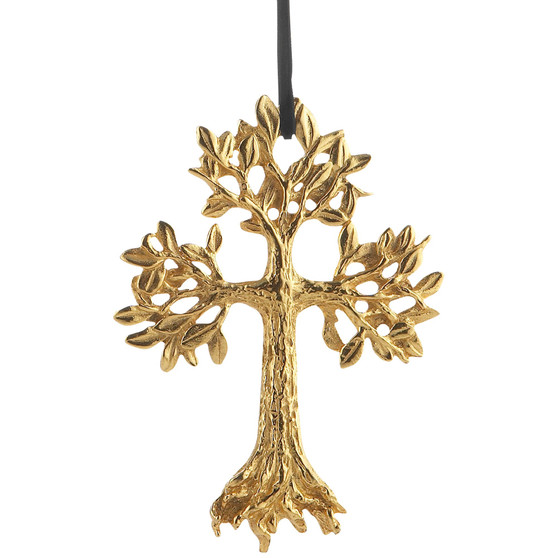 Leafy Cross Ornament