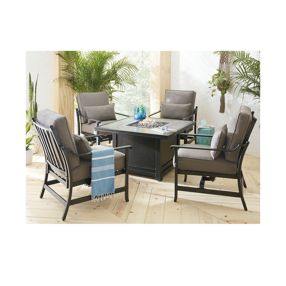 Amsterdam Outdoor 5-Pc. Chat Set (1 Fire Pit & 4 Rocker Club Chairs), Created for Macy's