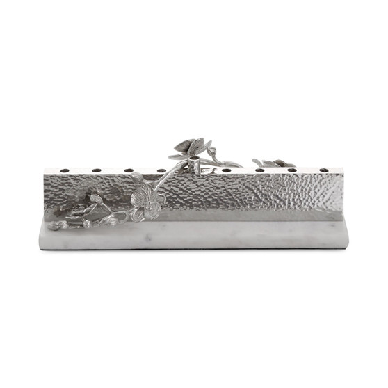 White Orchid Menorah