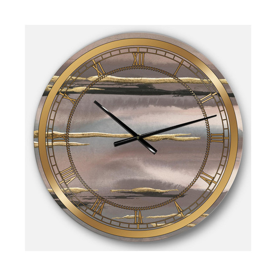 Modern Glam Oversized Metal Wall Clock