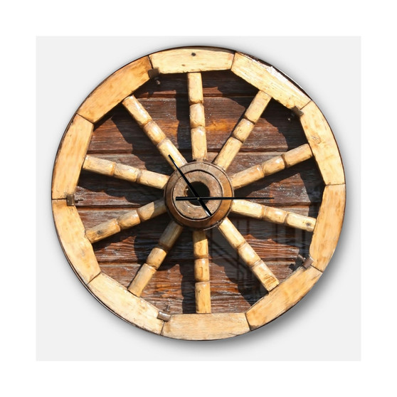 Designart Oversized Farmhouse Round Metal Wall Clock - 36 x 36