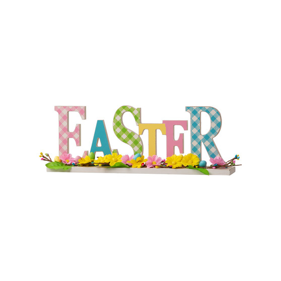 16''L Wooden "EASTER" Table Decor