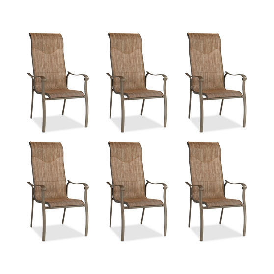 Set of 6 Oasis Aluminum Outdoor Dining Chairs, Created for Macy's