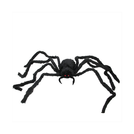 Spider with LED Flashing Eyes Halloween Decoration, 48"