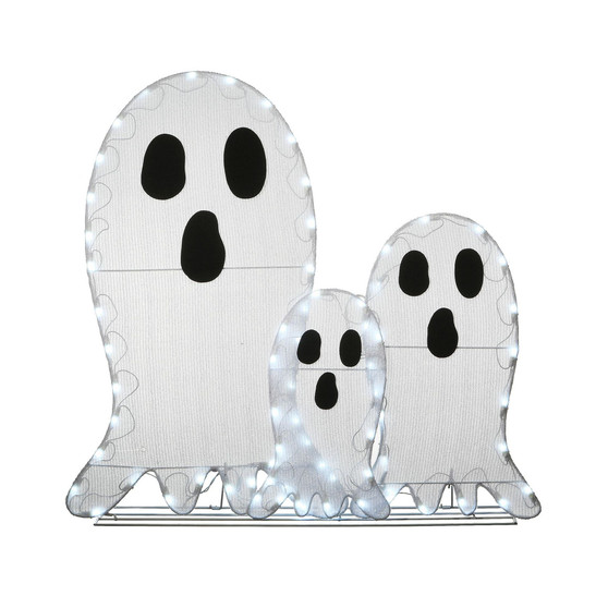 36" Pre-Lit Ghost Trio