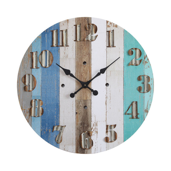 30" Round Wood Wall Clock