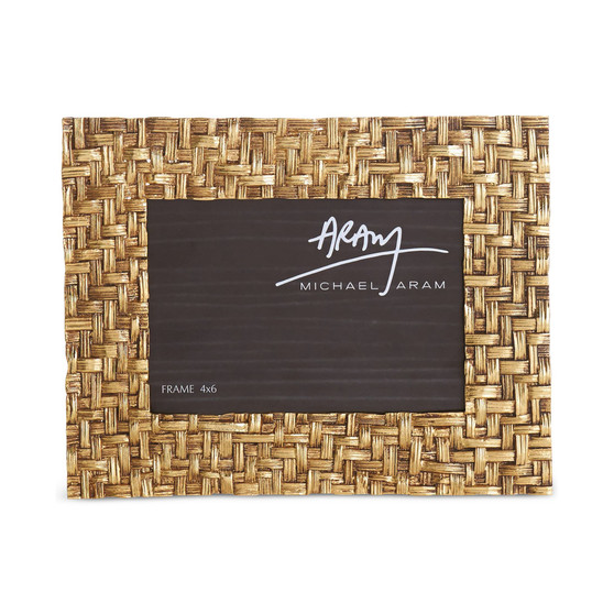 Antique Gold-Tone 4" x 6" Palm Frame