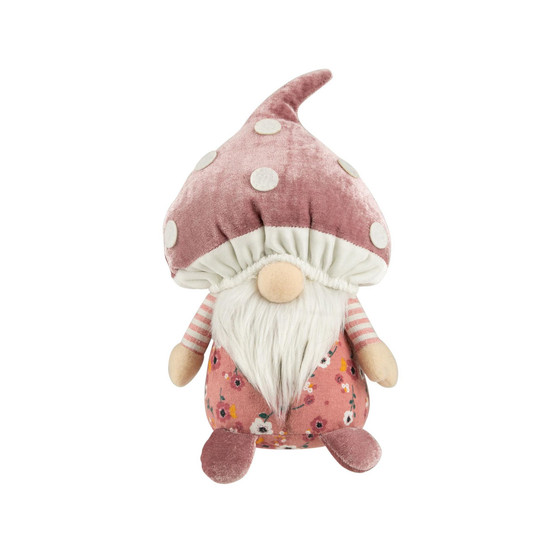 Springtime Floral Mushroom Gnome, 10.5"