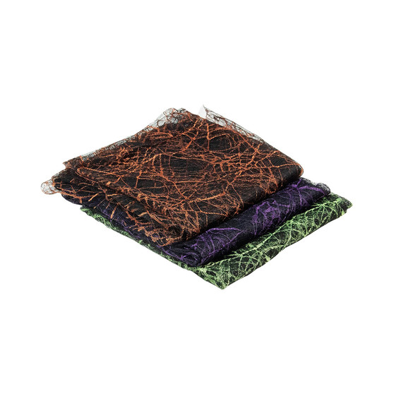 Spider Web 3 Piece Halloween Decorations Set, 6'