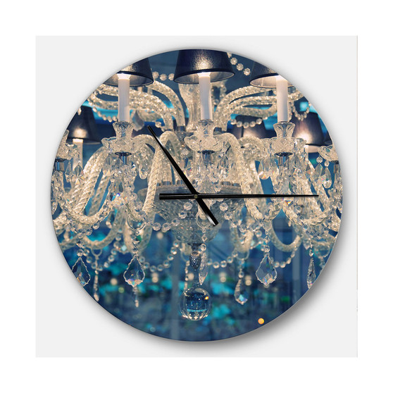 Designart Oversized Shabby Chic Round Metal Wall Clock