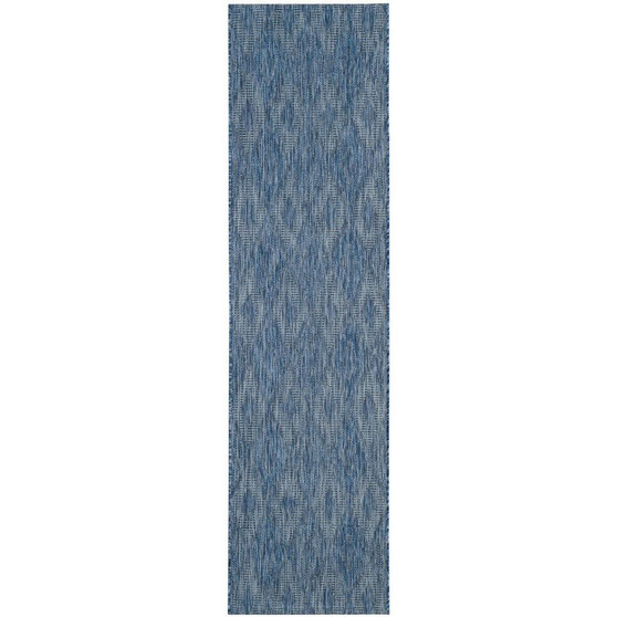 Courtyard Navy 2'3" x 8' Sisal Weave Runner Outdoor Area Rug