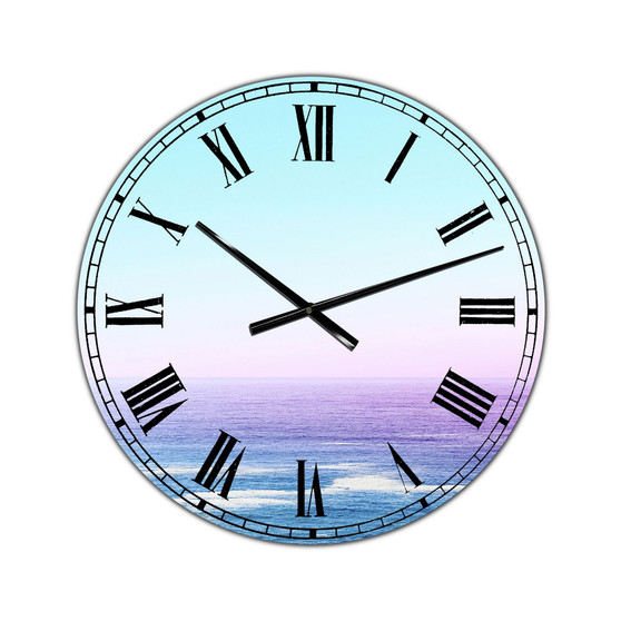 Ocean View Oversized Nautical & Coastal Wall Clock - 36" x 28" x 1"
