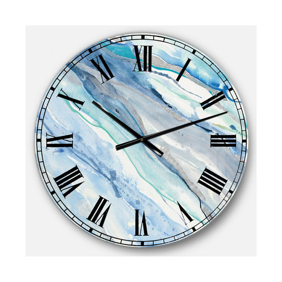 Modern Lake House Oversized Metal Wall Clock