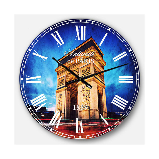 Landscape Photo Oversized Round Metal Wall Clock