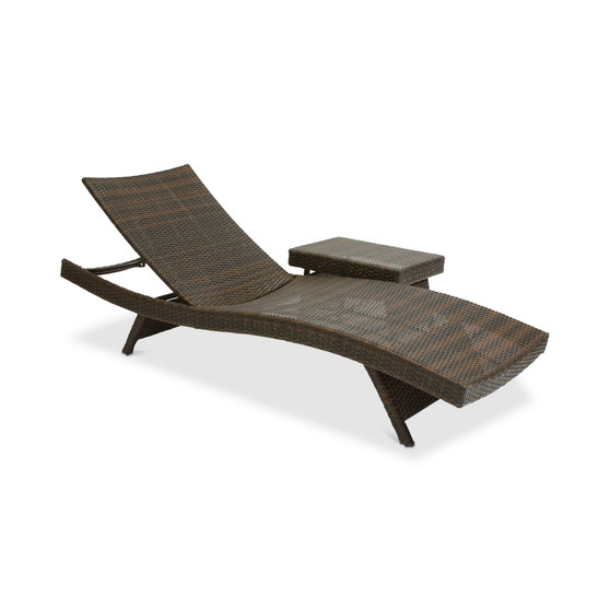 Monterey Outdoor Chaise Lounge and Table Set