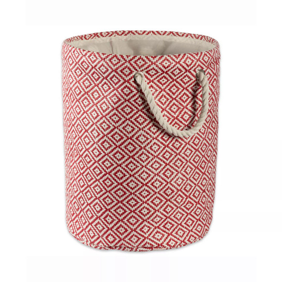 14" Geo Diamond Round Paper Bin