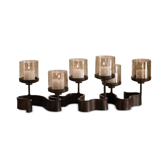 Ribbon Metal Candleholders