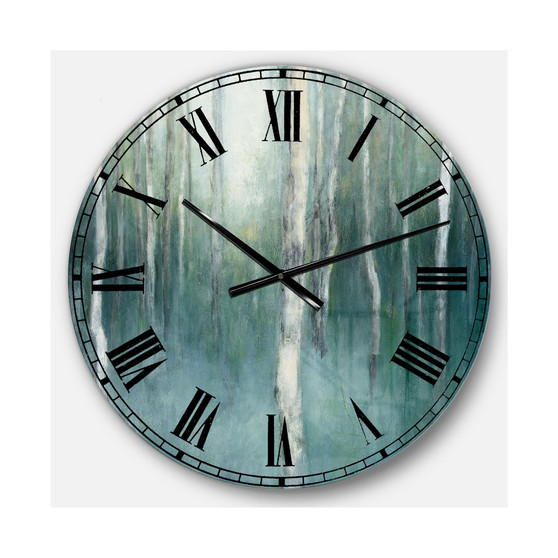 Traditional Landscape Oversized Metal Wall Clock