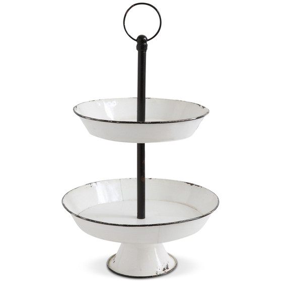Studio 2-Tier Decorative Metal Pedestal