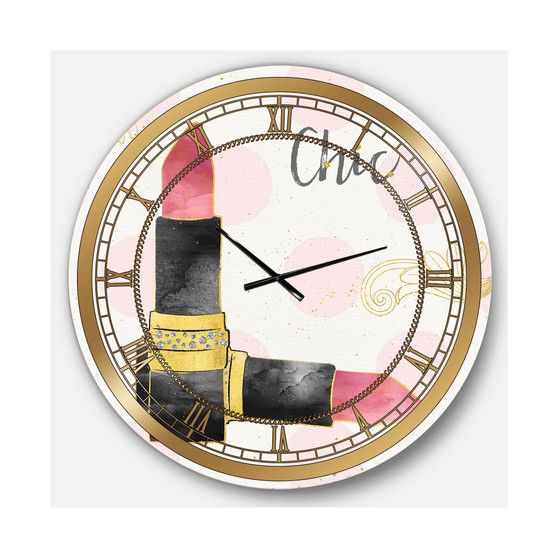Posh and Luxe Oversized Metal Wall Clock - 36 x 36