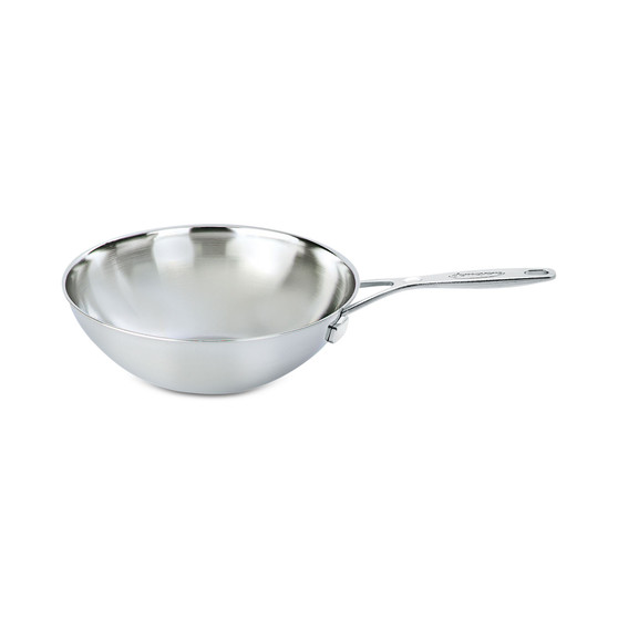 Industry 5-Qt. Stainless Steel Flat Bottom Wok