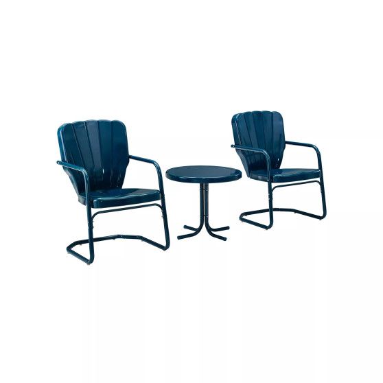 Ridgeland 3 Piece Metal Conversation Seating Set