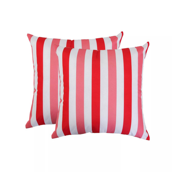Striped Outdoor Throw Pillow Set