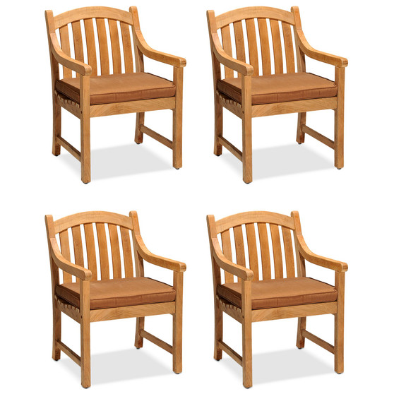 Set of 4 Bristol Teak Outdoor Dining Chairs, Created for Macy's