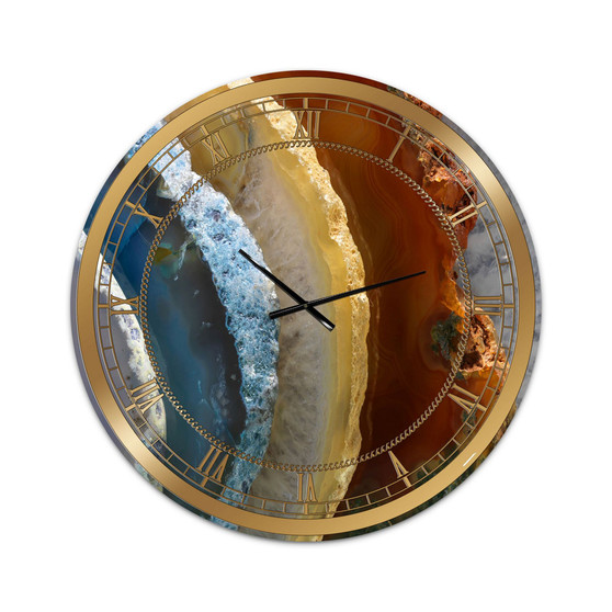 Mineral Slice Xv Oversized Fashion Wall Clock - 36 x 36