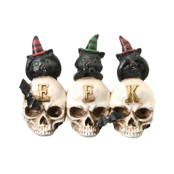 5" EEK Skulls with Cats