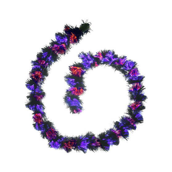 9' Fiber Optic Garland with Lights